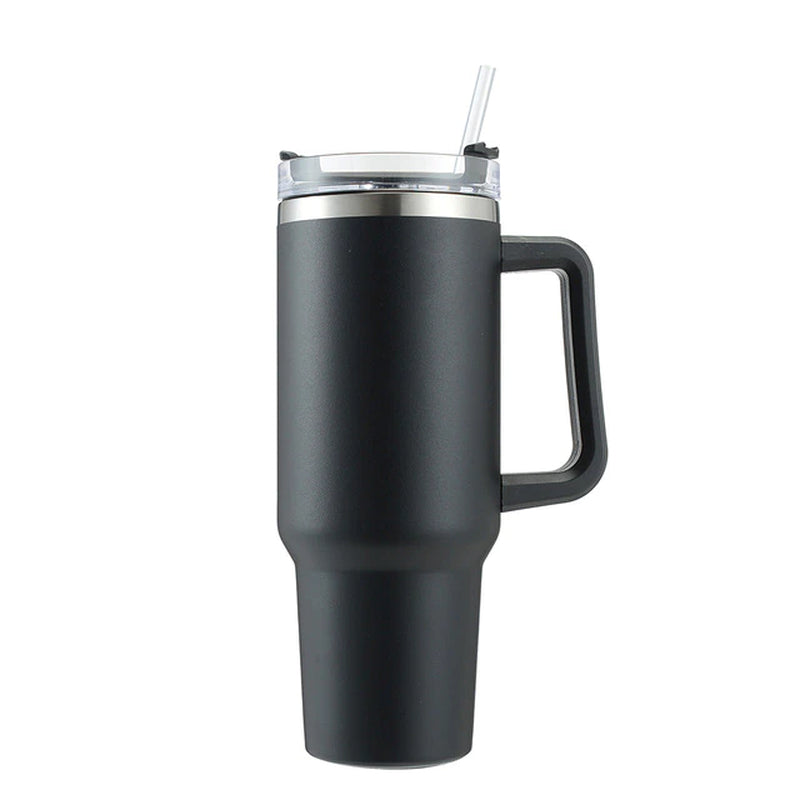 40 oz mug coffee 40Oz Mug with Handle Cafe Insulated Tumbler Straw Stainless Steel Coff –  Variation Creations